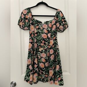 Lily Rose Black Floral Mini Dress